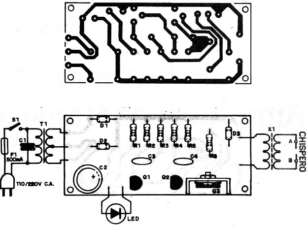 Placa de circuito impreso.
