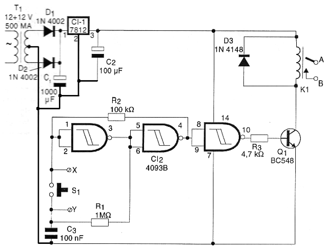Diagrama del control electrónico.
