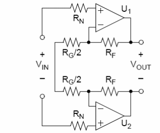 Figura 6 - Configuración mejor para un amplificador de instrumentación.
