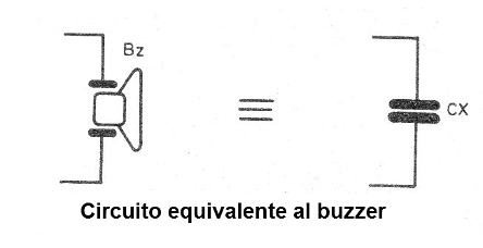 Figura 7 - Equivalente eléctrico del buzzer
