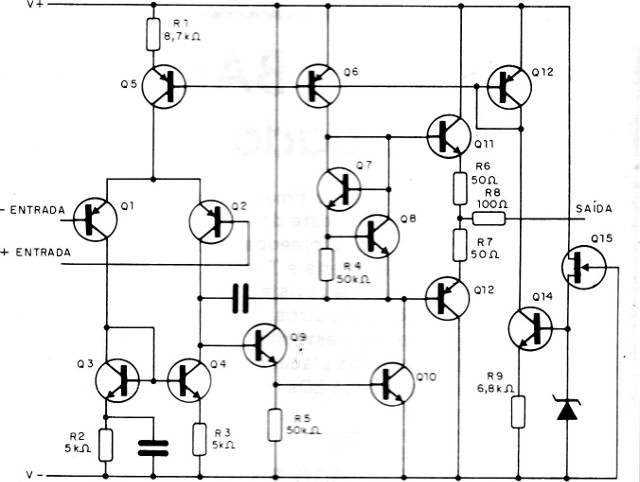Figura 2 - Circuito equivalente a uno de los amplificadores
