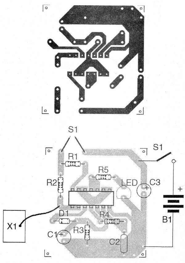 Figura 4- Placa de circuito impreso para el montaje
