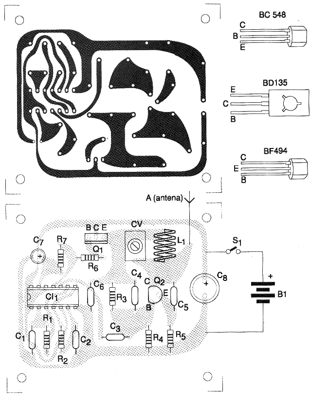 Figura 8 - Placa de circuito impreso para el montaje.
