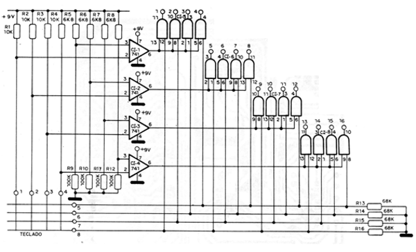 Figura 12 - Teclado de 16 teclas
