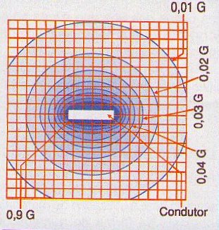  Figura 5 - Campo para un conductor de sección rectangular.

