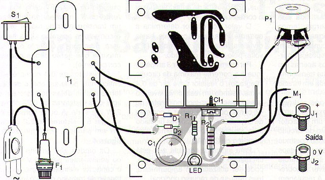 Figura 3 - Placa de circuito impreso para el montaje.
