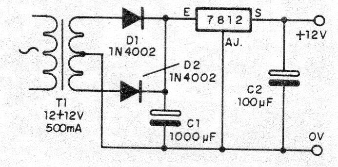 Figura 1 - Fuente de alimentación para el circuito
