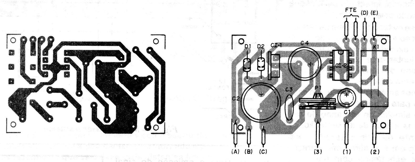   Figura 5 - Placa de circuito impreso para el montaje
