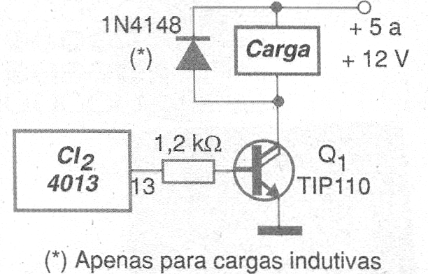   Figura 6 - Uso de un Darlington de potencia
