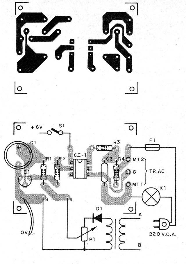 Figura 2 - Placa de circuito impreso para el montaje
