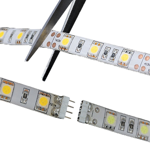 Figura 5 - Corte una cinta de LEDs con poder simple
