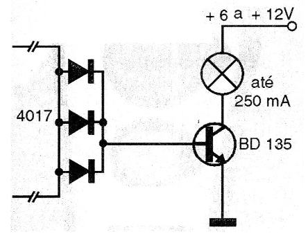    Figura 2 - Interfaz para lámparas de 6 o 12 V
