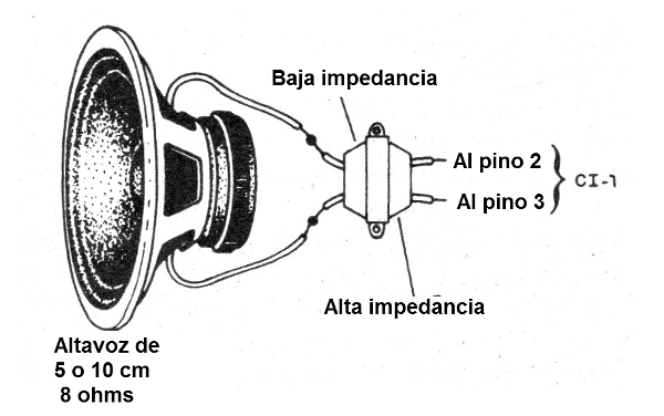 Figura 5 - Altavoz como micrófono
