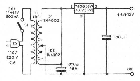    Figura 4 - Fuente de alimentación para el circuito
