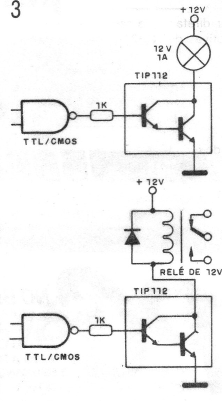 Figura 3 - Accionamiento de lámpara y relé
