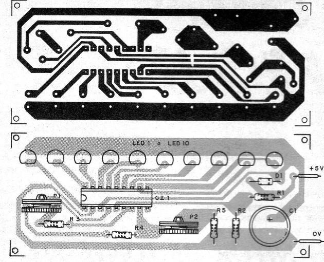 Placa de circuito impreso para el montaje
