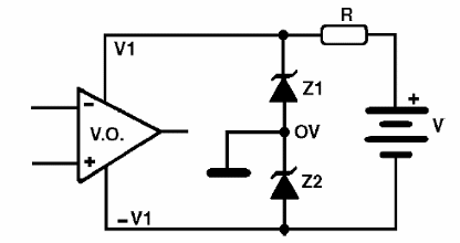 Figura 21 – Fuente simétrica virtual con diodos Zener
