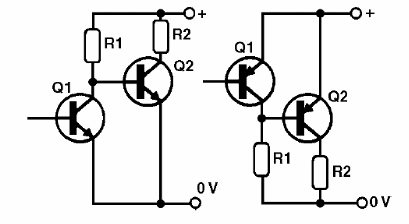 Figura 25 – Acoplamiento directo con transistores del mismo tipo
