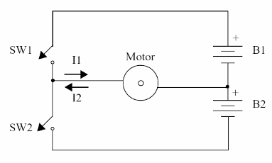 Figura 1 - El puente de media base con conmutadores
