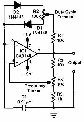 Oscilador rectangular CA3140 
