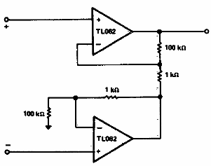 Amplificador de instrumentación TL082 
