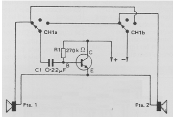 Intercomunicador con un transistor 
