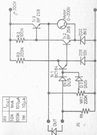 Prueba de tensión de diodos y transistores 

