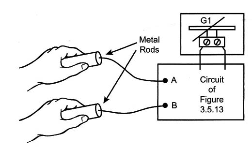 Figure14 - Using the galvanometer as a lie detector
