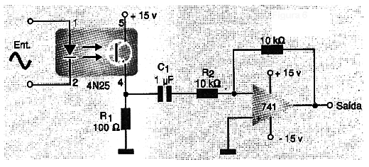 Figura 6 - circuito amplificador para 4N25
