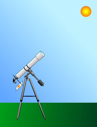 Figura 9 - Telescopio con mamparo para proyectar la imagen del sol.
Figura 9 - Telescopio con mamparo para proyectar la imagen del sol.