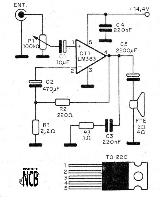 Figura 1 - Diagrama completo del amplificador
Figura 1 - Diagrama completo del amplificador