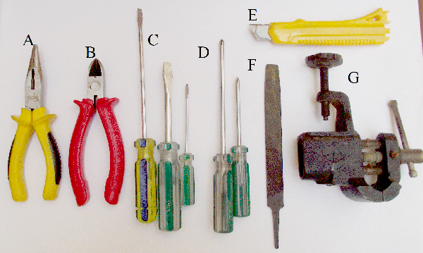 Figura 1 - Las herramientas principales del reparador
Figura 1 - Las herramientas principales del reparador
