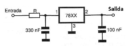 Figura 120 – Obtención de una caída de tensión en la entrada con la ayuda de un resistor

