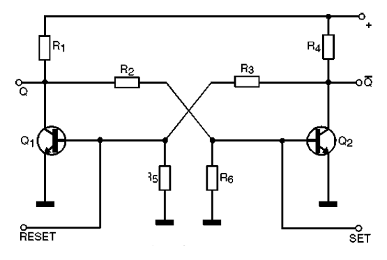 Figura 141 – Un flip-flop R-S con transistores NPN
