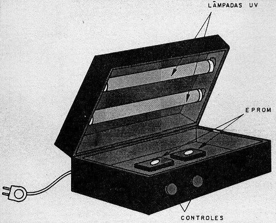 Figura 144 – Un borrador EPROM de construcción casera
