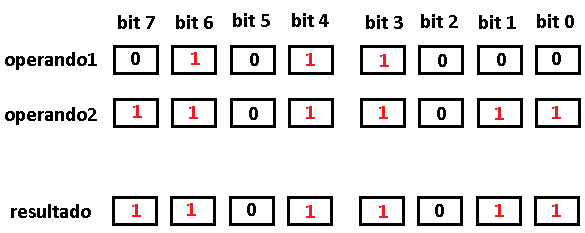 Figura 9. Logica OR en un Byte
