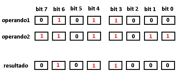 Figura 18. Logica AND en un Byte.
