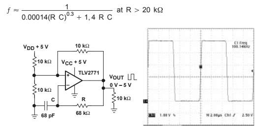 Figura 9 - Oscilador rail-to-rail hasta 600 kHz.
