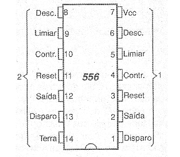 Figura 2 - Pinos del 556 - Doble 555.
Figura 2 - Pinos del 556 - Doble 555.
