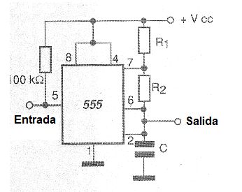Figura 26 - Circuito 555 como PPM.
Figura 26 - Circuito 555 como PPM.