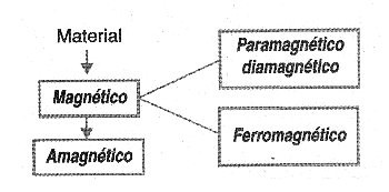 Figura 3 - Los materiales diamagnéticos dispersan las líneas de fuerza de un campo magnético.
