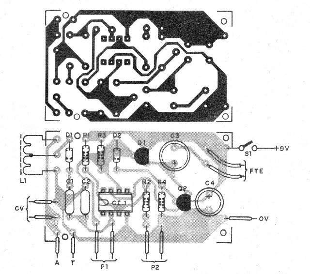 Figura 3 - Montaje en placa de circuito impreso
Figura 3 - Montaje en placa de circuito impreso