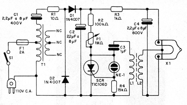 Figura 4 - Circuito para la red de 110 V
