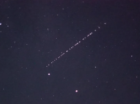 Satélites Starlink fotografiados en Brasil
