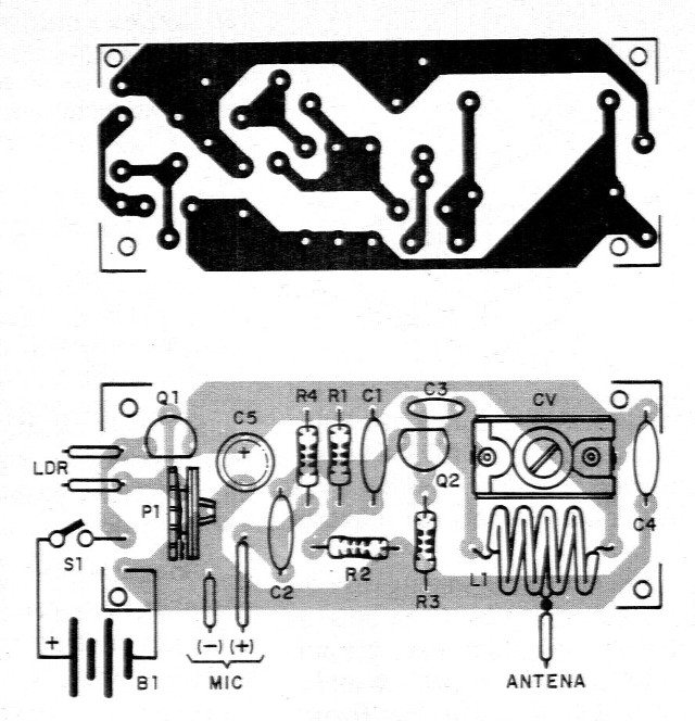 Figura 3 - Placa de circuito impreso para el montaje
