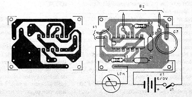 Figura 3 - Placa de circuito impreso para el montaje
