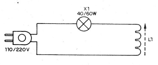    Figura 1 - El circuito para el experimento
