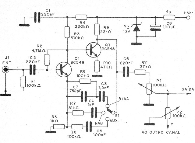    Figura 7 - Circuito del preamplificador
