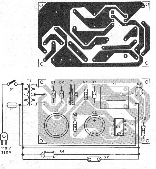 Figura 2 - Placa de circuito impreso para el montaje
Figura 2 - Placa de circuito impreso para el montaje