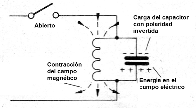 Figura 16 - El campo se contrae generando tensión
Figura 16 - El campo se contrae generando tensión